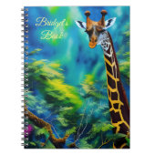 Lange Giraffe in het Trees Spiral Notitieboek (Voorkant)