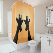 Lange Giraffes Douchegordijn (In situ)