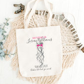 Lange golvende haren met een boeg-hairstyling tote bag