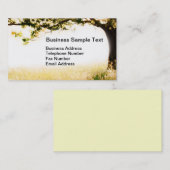 Lange gras en boom in het ochtendlicht visitekaartje (Voorkant / Achterkant)