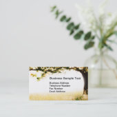 Lange gras en boom in het ochtendlicht visitekaartje (Staand voorkant)