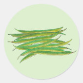 Lange groene bonen Groentetuin Groenten Groenten G Ronde Sticker (Voorkant)