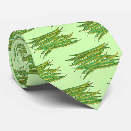 Lange groene bonen Groentetuin Groenten Groenten G Stropdas (Opgerold)