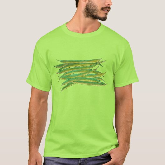 Lange groene bonen Groentetuin Groenten Groenten G T-shirt (Voorkant)