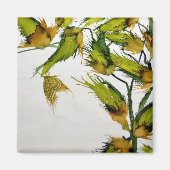 Lange Groene Pods en Vlindermagneet Magneet (Voorkant)