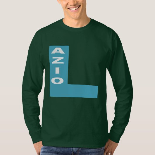 Lange, groene T-shirt DESIGN LAZIO (Voorkant)