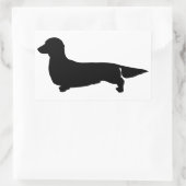 Lange Haar Dachshund Rechthoek Sticker (Tas)