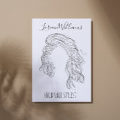 Lange haar Hairstyling branding Flyer