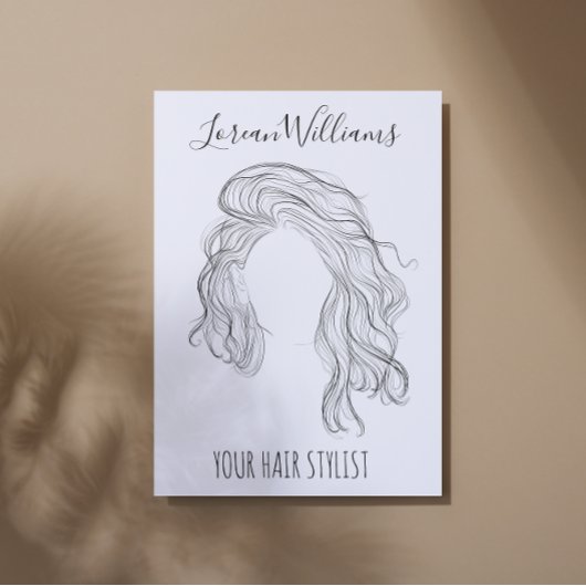 Lange haar Hairstyling branding Flyer