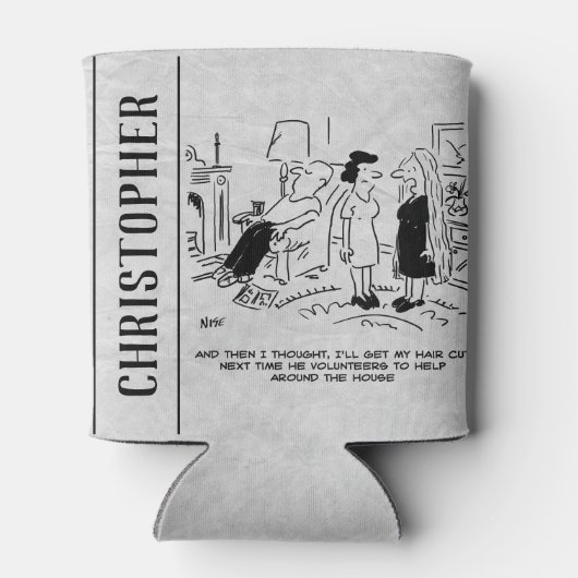 Lange haarstijl Geen haircut- of haarstijl Blikjeskoeler (Achterkant)