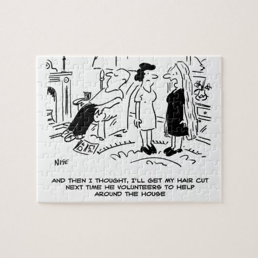 Lange haarstijl Geen haircut- of haarstijl Legpuzzel (Horizontaal)