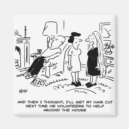 Lange haarstijl Geen haircut- of haarstijl Magneet (Voorkant)