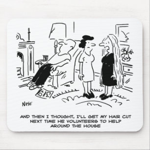 Lange haarstijl Geen haircut- of haarstijl Muismat
