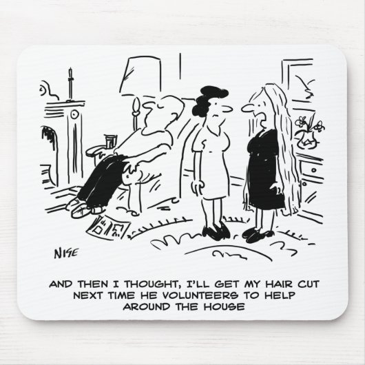 Lange haarstijl Geen haircut- of haarstijl Muismat (Voorkant)