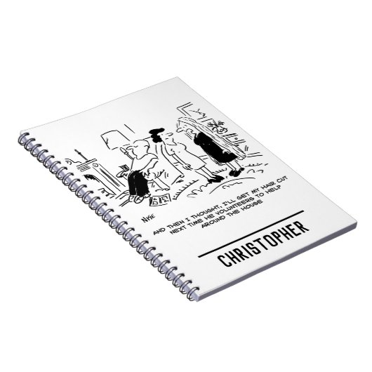 Lange haarstijl Geen haircut- of haarstijl Notitieboek (Rechterzijde)