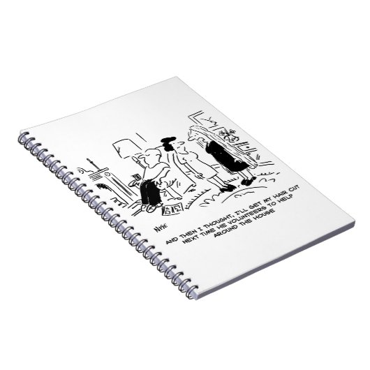 Lange haarstijl Geen haircut- of haarstijl Notitieboek (Rechterzijde)