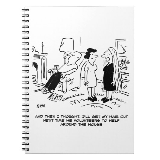 Lange haarstijl Geen haircut- of haarstijl Notitieboek (Voorkant)