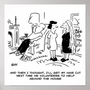 Lange haarstijl Geen haircut- of haarstijl Poster