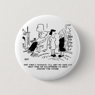 Lange haarstijl Geen haircut- of haarstijl Ronde Button 5,7 Cm