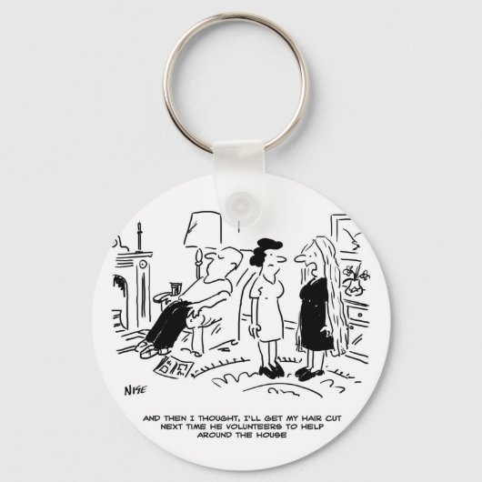 Lange haarstijl Geen haircut- of haarstijl Sleutelhanger (Voorkant)