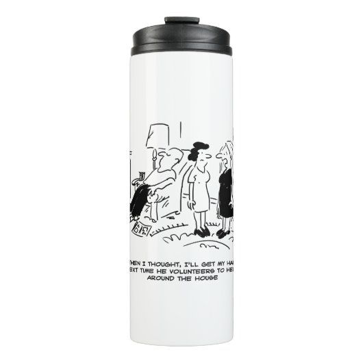 Lange haarstijl Geen haircut- of haarstijl Thermosbeker (Voorkant)