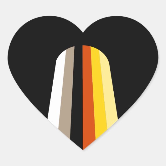 LANGE HAARTROTS HART STICKER (Voorkant)