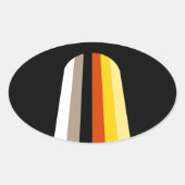 LANGE HAARTROTS OVALE STICKER (Voorkant)