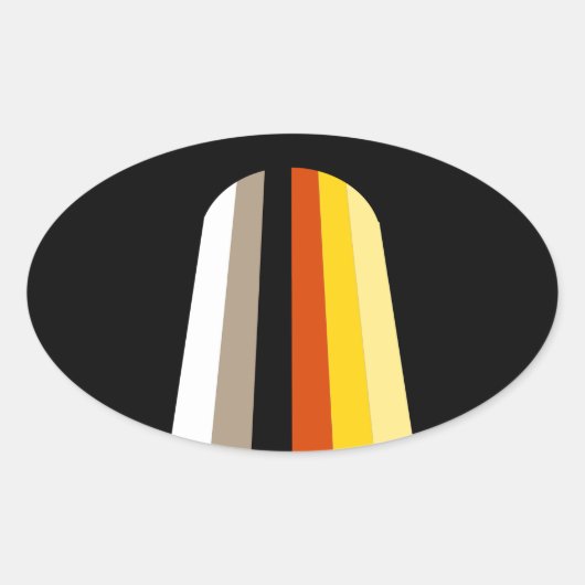 LANGE HAARTROTS OVALE STICKER (Voorkant)