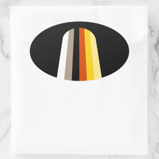 LANGE HAARTROTS OVALE STICKER (Tas)