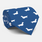 Lange haarzakje silhouetten patroon Wieners Stropdas (Opgerold)