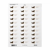 Lange-haire Dachshund Return Address Label (Full Sheet)