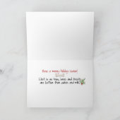 Lange Haired Chihuahua Kerstmis Van Hond In Grappi Kaart (Binnen)