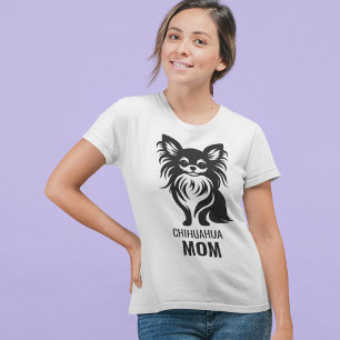Lange Haired Chihuahua Moeder T-Shirt