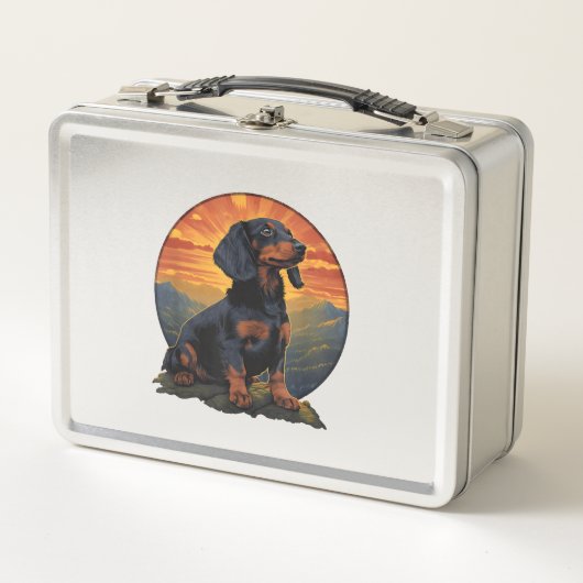 Lange Haired Dachshund huisdier lover retro (Voorkant)