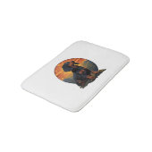Lange Haired Dachshund huisdier lover retro Badmat (Gekanteld)
