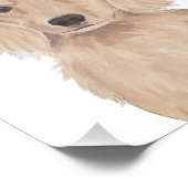 Lange Haired Engels Rood Dachshund Art Foto Afdruk (Hoek)