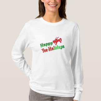 Lange hoes Happy Yee-Halidays t-shirt