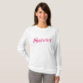 Lange hoes met een tweet Logo T-shirt (Voorkant volledig)