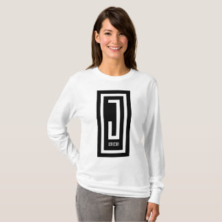 lange hoes met zwarte j draag design logo t-shirt