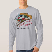 Lange hoes Pizza Man T-shirt (Voorkant)