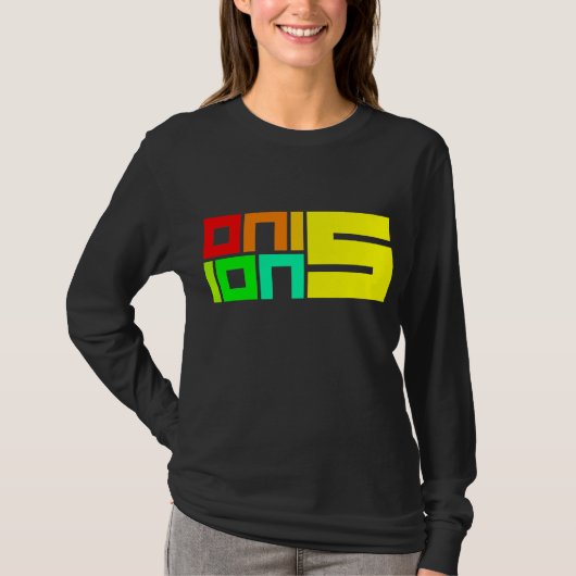 Lange hoes regenboog t-shirt (Voorkant)