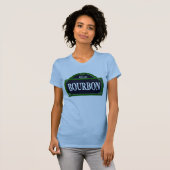 Lange hoes T-Shirt (Parijs) St Sign Rue Bourbon (Voorkant volledig)