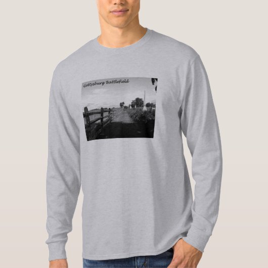 Lange hoes van Black and White Gettysburg T-shirt (Voorkant)