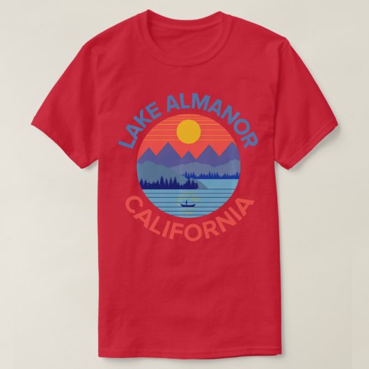 Lange hoes van het Almanor-meer Vissende wandelhoe T-shirt (Design voorkant)