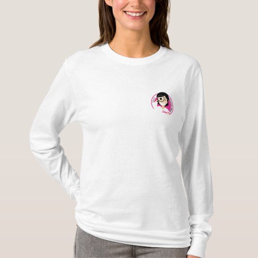 Lange hoes voor dames T-Shirt met Vrouw OTO-Logo (Voorkant)