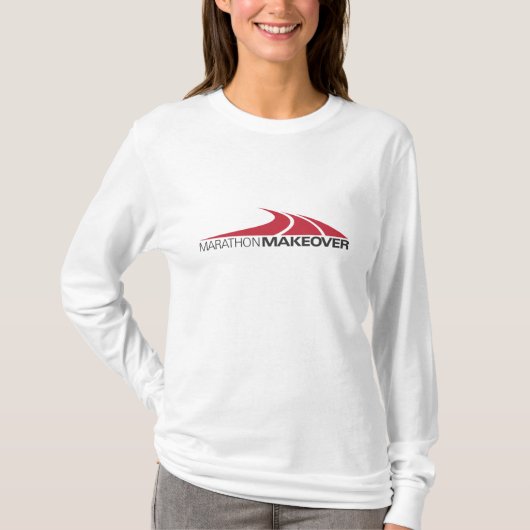 Lange hoes Witte T-shirt (Voorkant)
