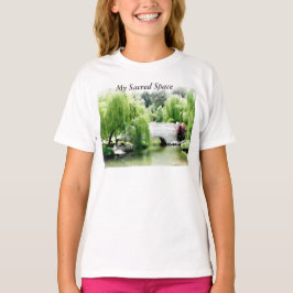 Lange hoes Yoga T-Shirt, mijn heilige ruimte T-Shi T-shirt