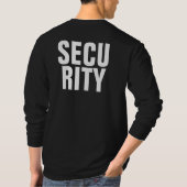 Lange hoes, zwart en witte Sjabloon, Mannen beveil T-shirt (Achterkant)