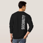 Lange hoes, zwart en witte Sjabloon, Mannen beveil T-shirt (Achterkant volledig)