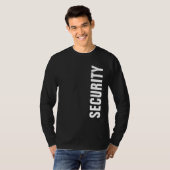 Lange hoes, zwart en witte Sjabloon, Mannen beveil T-shirt (Voorkant volledig)